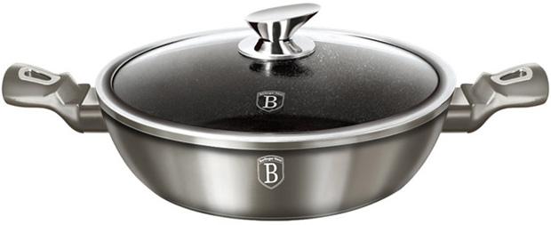 

Сотейник Berlinger Haus Carbon 32см со стеклянной крышкой, мраморное покрытие Berlinger Haus BH-1242N