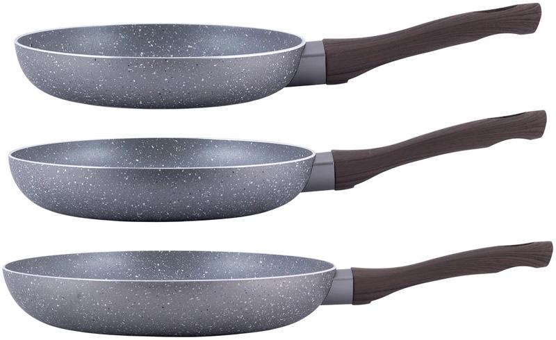 

Набор сковород Kamille Gregers Grey 20см, 24см, 28см с антипригарным покрытием ILAG Kamille KM-4116