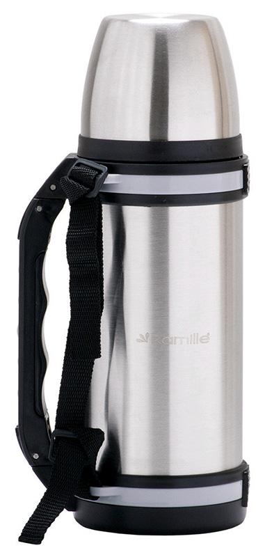

Термос Kamille Halsten 1000мл с ручкой и ремешком Kamille KM-2090