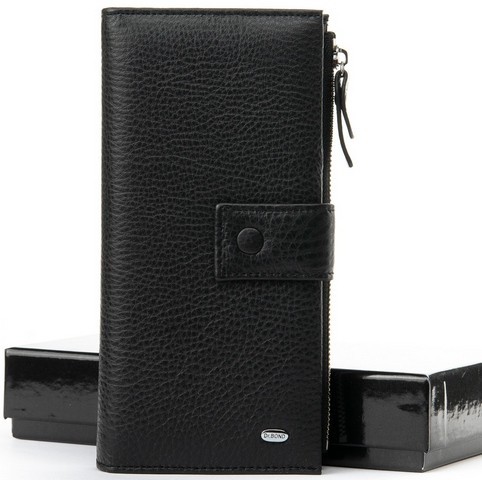 

Мужской кожаный кошелек клатч Dr.Bond WMB-101 black
