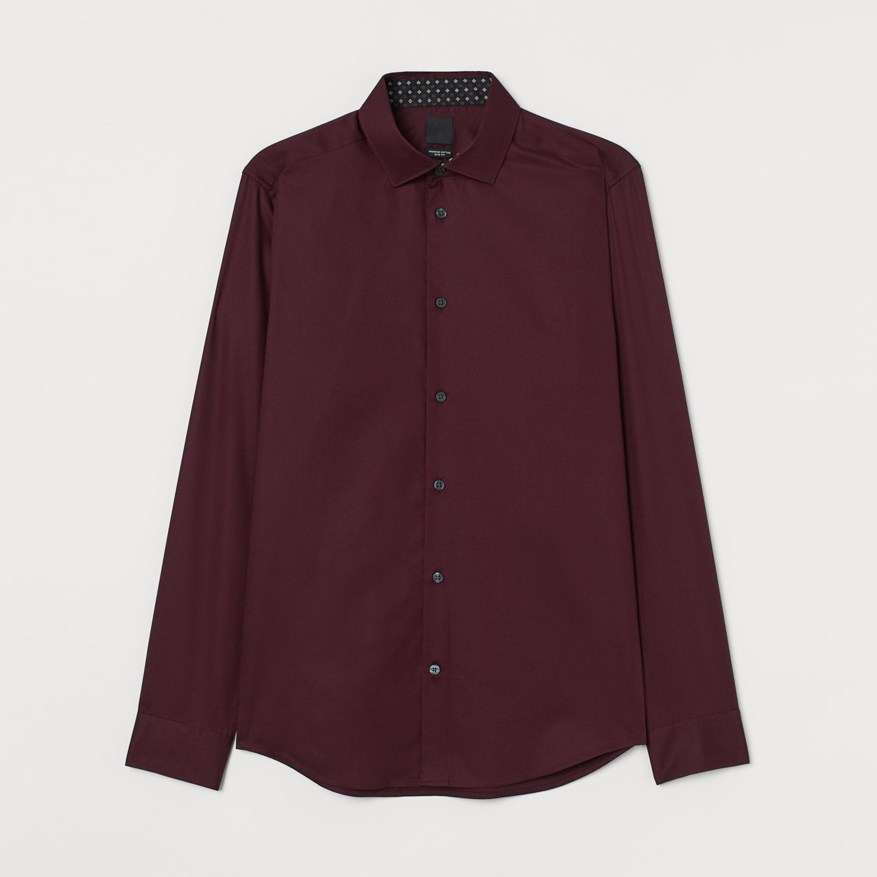 

Рубашка H&M 2705-3951276 XL Бордовая