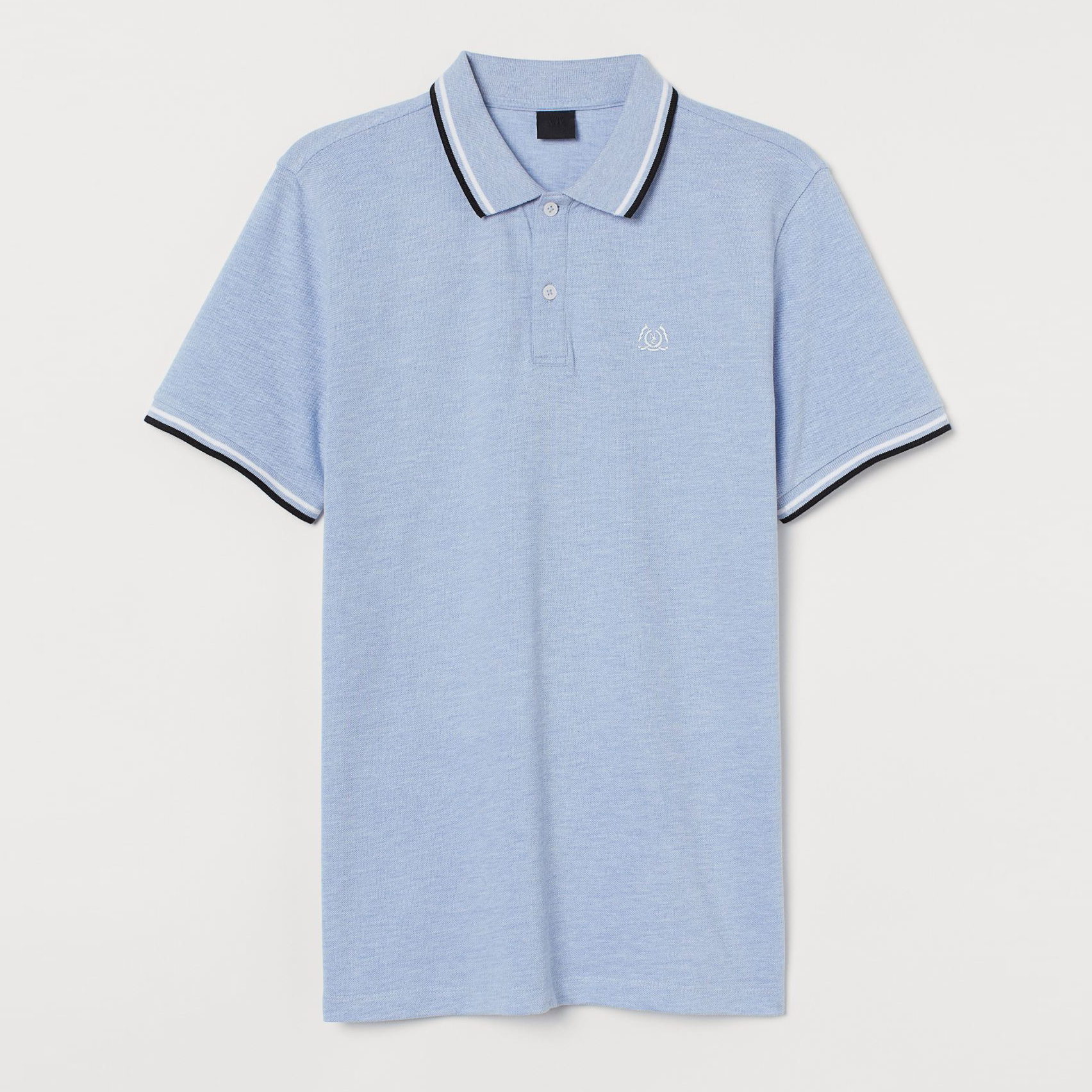 

Поло H&M 2905-6544101 S Голубой меланж
