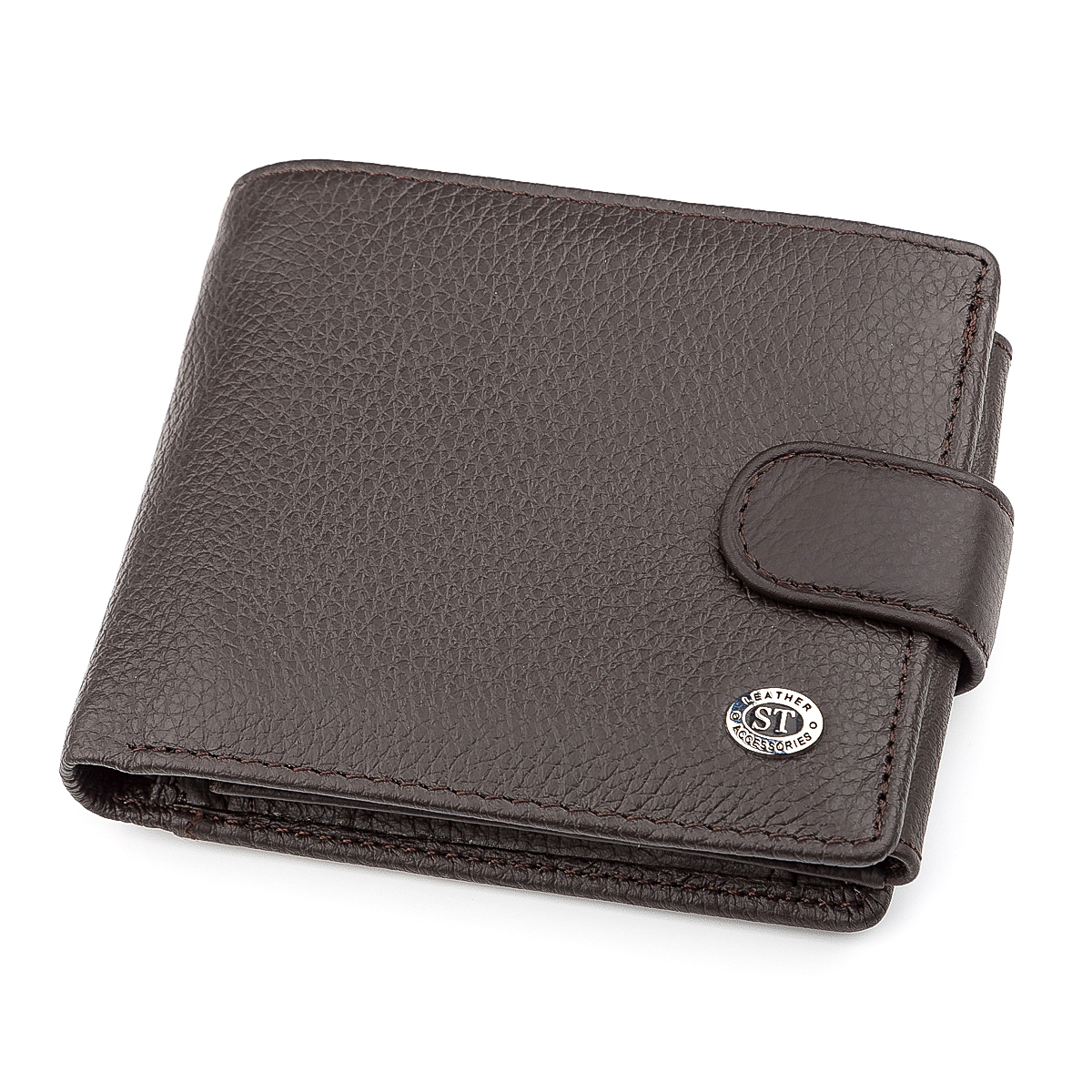 

Мужской кожаный кошелек ST Leather 11,5х9,5х2,5 см Коричневый 000154900