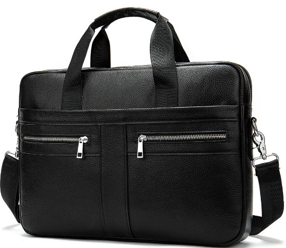 

Мужской кожаный портфель Buffalo Bags 39х27х7 см Черный 000153236
