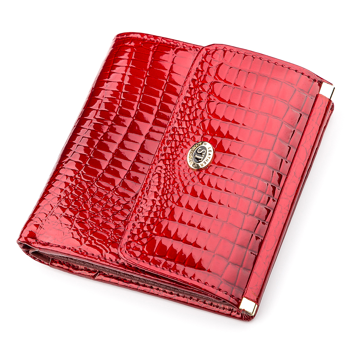 

Женский кожаный кошелек ST Leather 10,5х10х2,5 см Красный 000155383