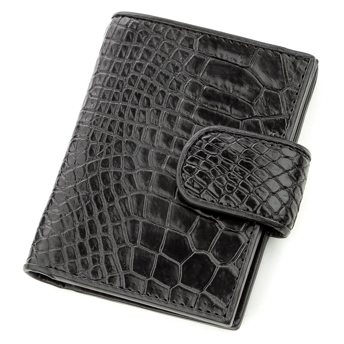 

Мужская кожаная визитница CROCODILE LEATHER 10,5х8 см Черный 000155843