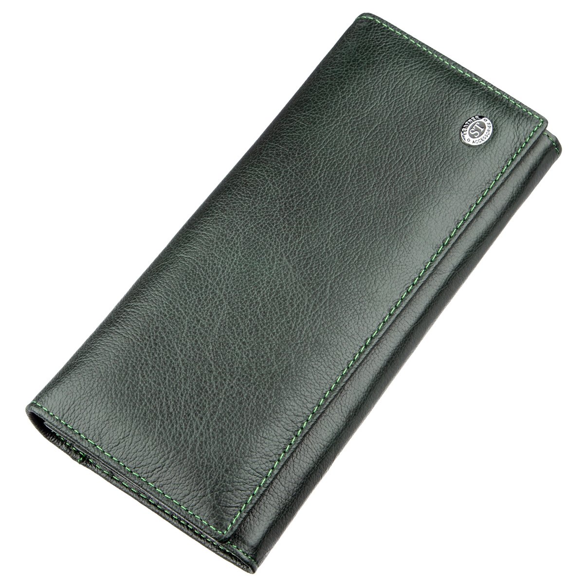 

Женский кожаный кошелек ST Leather 18,5х9 см Зеленый 000155474