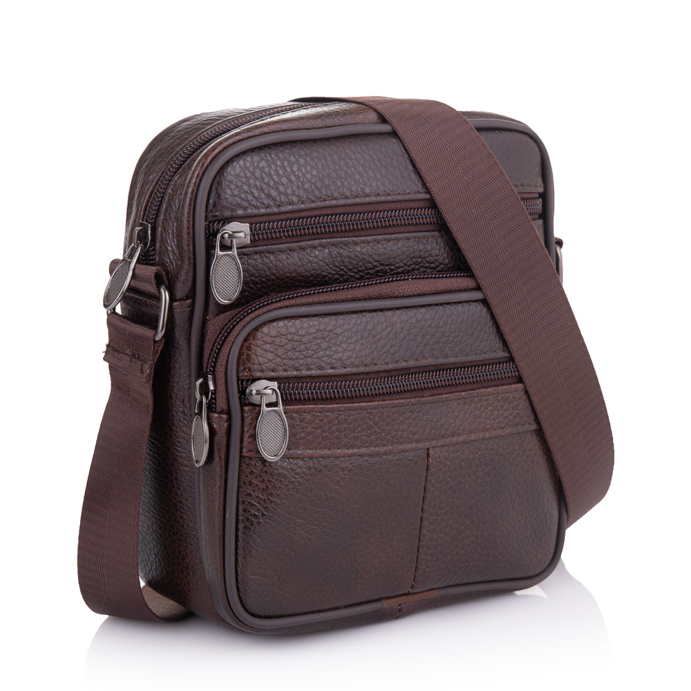 

Мужская кожаная сумка Buffalo Bags 17,5х19х5 см Коричневый 000153228