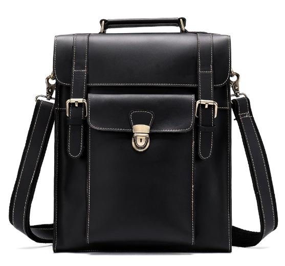 

Мужская кожаная сумка Vintage 27х38х10,5 см Черный 000155775