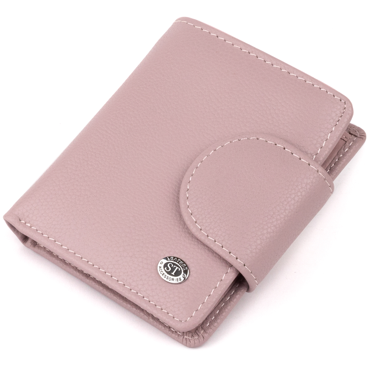 

Женский кожаный кошелек ST Leather 11,3х9,8х2 см Розовый 000155017