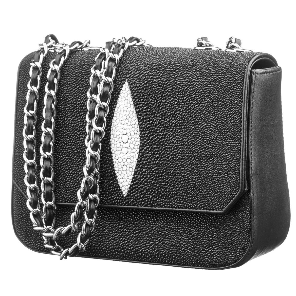 

Женский клатч STINGRAY LEATHER 20х13,5х6 см Черный 000155665