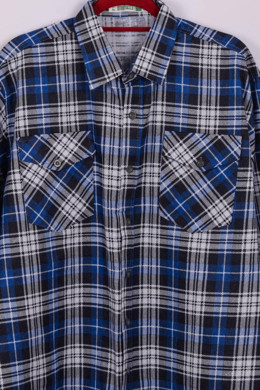 

Рубашка мужская в клетку длинный рукав Hetai A23-1. 3XL. Размер 48-50