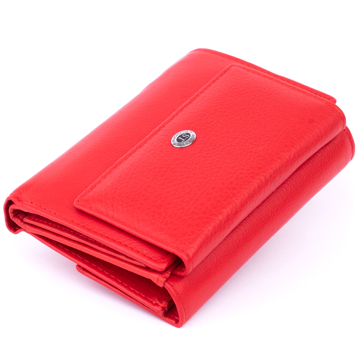 

Женский кожаный кошелек ST Leather 13,5х9,5х3 см Красный 000155502