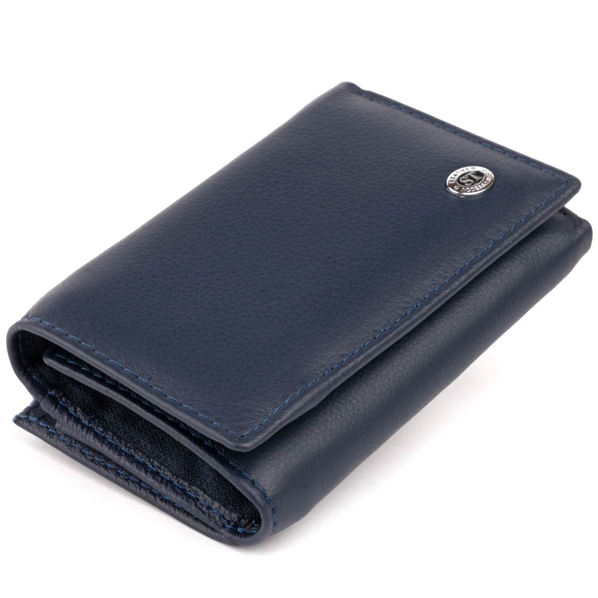 

Женский кожаный кошелек ST Leather 12х7,5х2,5 см Синий 000155799