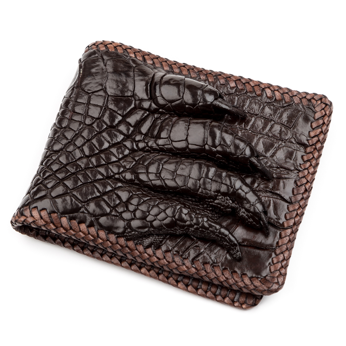 

Мужской кожаный кошелек CROCODILE LEATHER 12х 10 см Коричневый 000154778