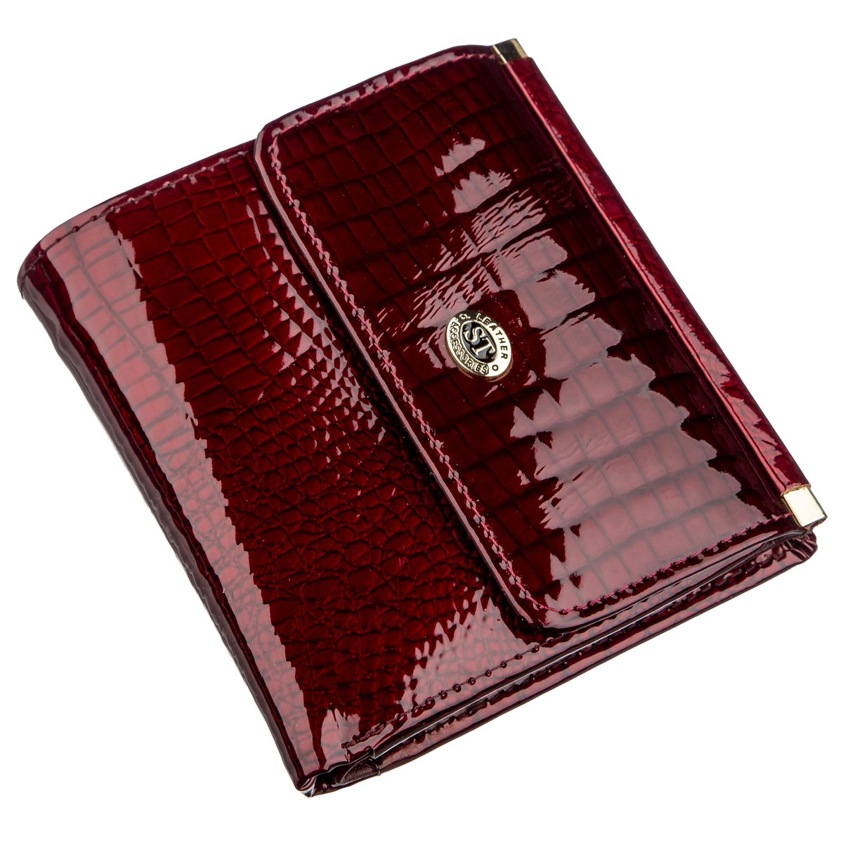 

Женский кожаный кошелек ST Leather 9,5х10,5 см Бордовый 000154394