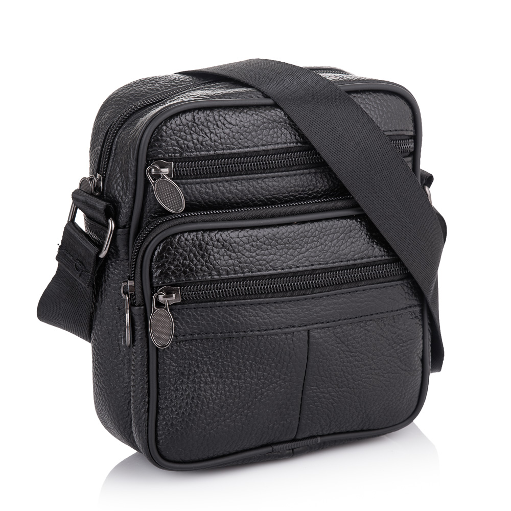 

Мужская кожаная сумка Buffalo Bags 17,5х19х5 см Черный 000153229