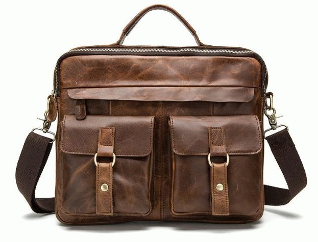 

Мужская кожаная сумка Buffalo Bags 35х30х9 см Коричневый 000153323