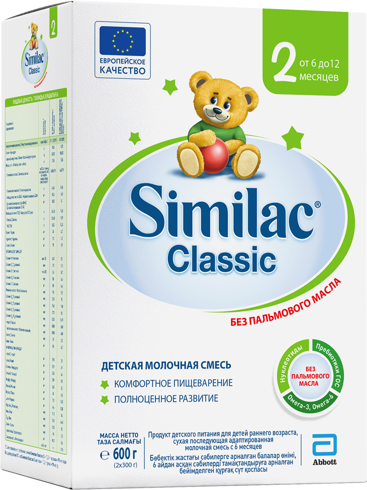 

Сухая молочная смесь Similac Classic 2 600 г (5391523058889)