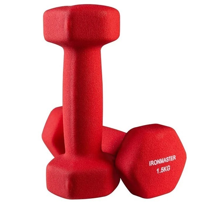 

Гантели IronMaster, неопрен, 1,5 кг х 2 шт., красный (IR92024-215)