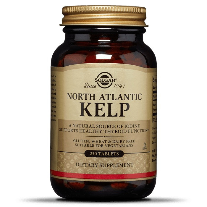 

Келп (североатлантические водоросли) Solgar North Atlantic Kelp натуральный источник йода для здоровья щитовидной железы 250 таблеток