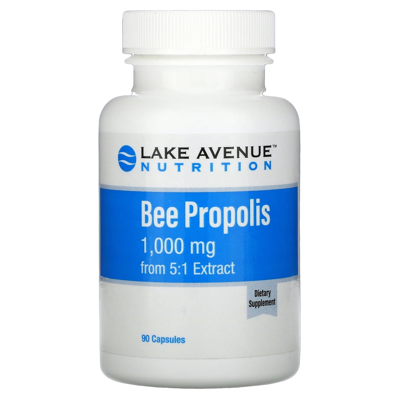 

Пчелиный прополис Lake Avenue Nutrition Bee Propolis экстракт 5:1 эквивалент 1000 мг 90 растительных капсул