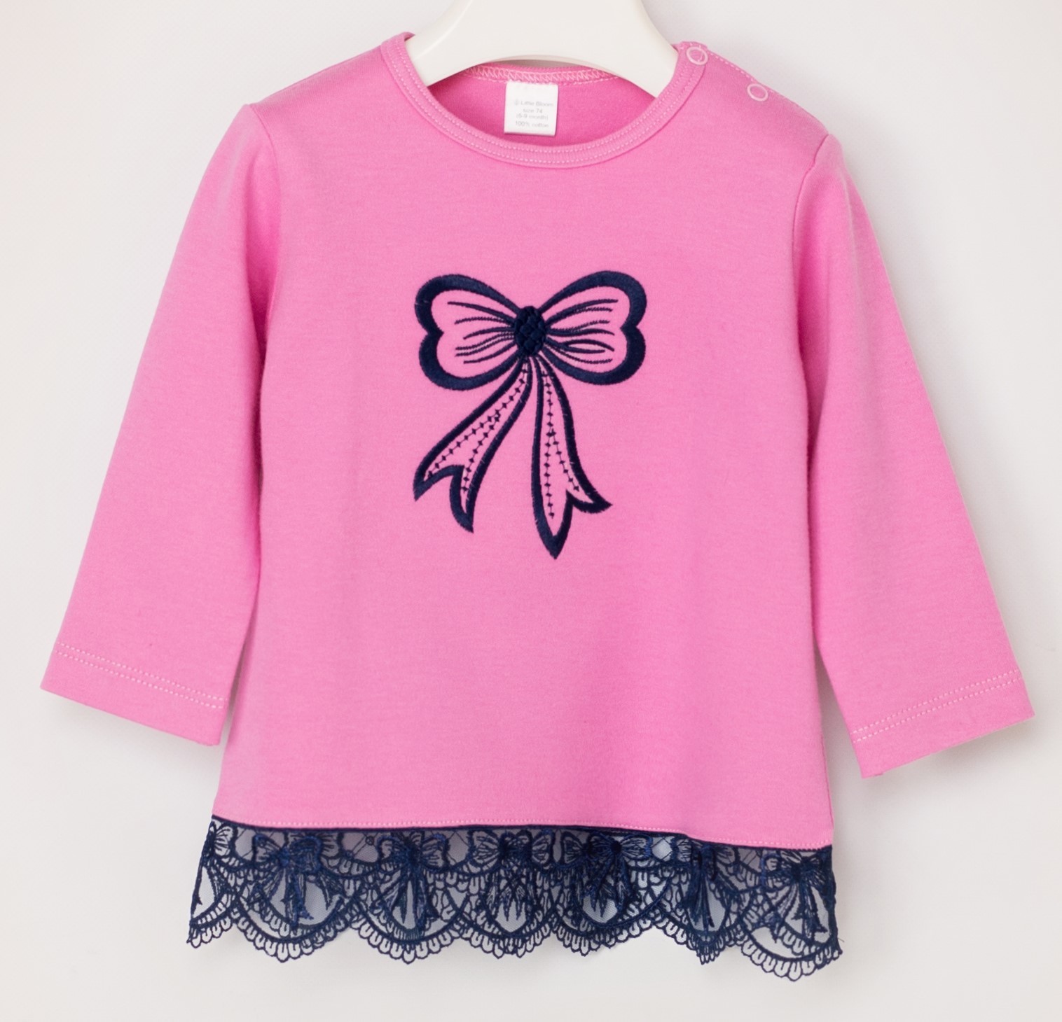 

Кофточка Little Bloom вышиванка с кружевом для девочки р-р 86