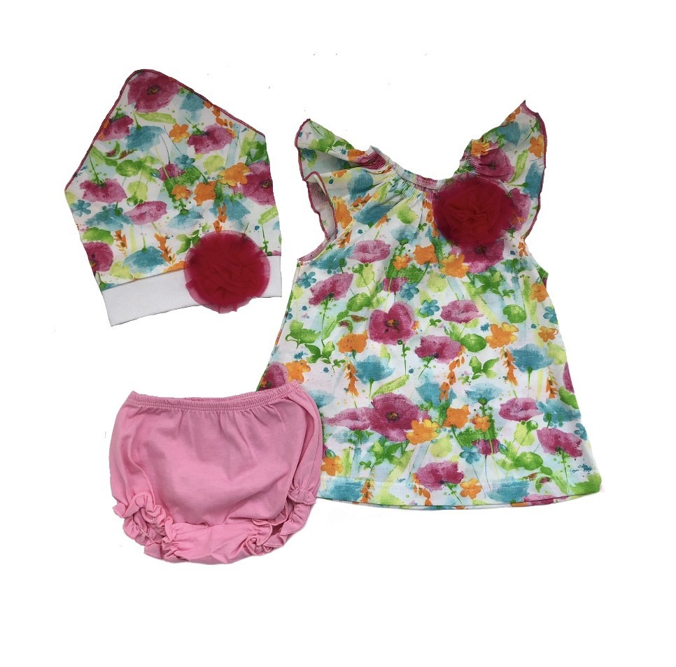 

Комплект летний Baby Boom ( футболка + шорты + косынка) для девочки р 74