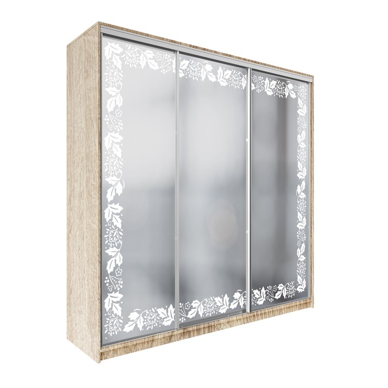 

Шкаф-купе ДЕКОР SM03 Р521 Зеркало 240 x 230 x 60 см трехдверный Дуб сонома