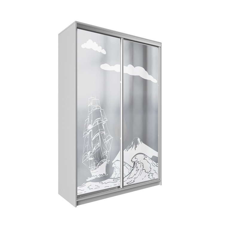 

Шкаф-купе ДЕКОР SM02 Р0219 Зеркало 240 x 200 x 60 см двухдверный Аляска белая