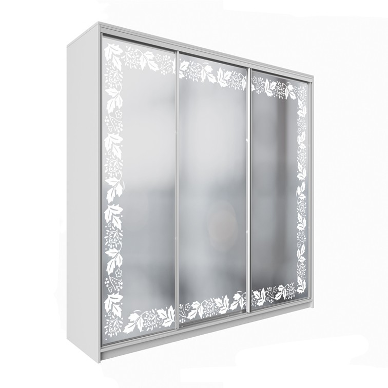 

Шкаф-купе ДЕКОР SM03 Р521 Зеркало 240 x 200 x 60 см трехдверный Аляска