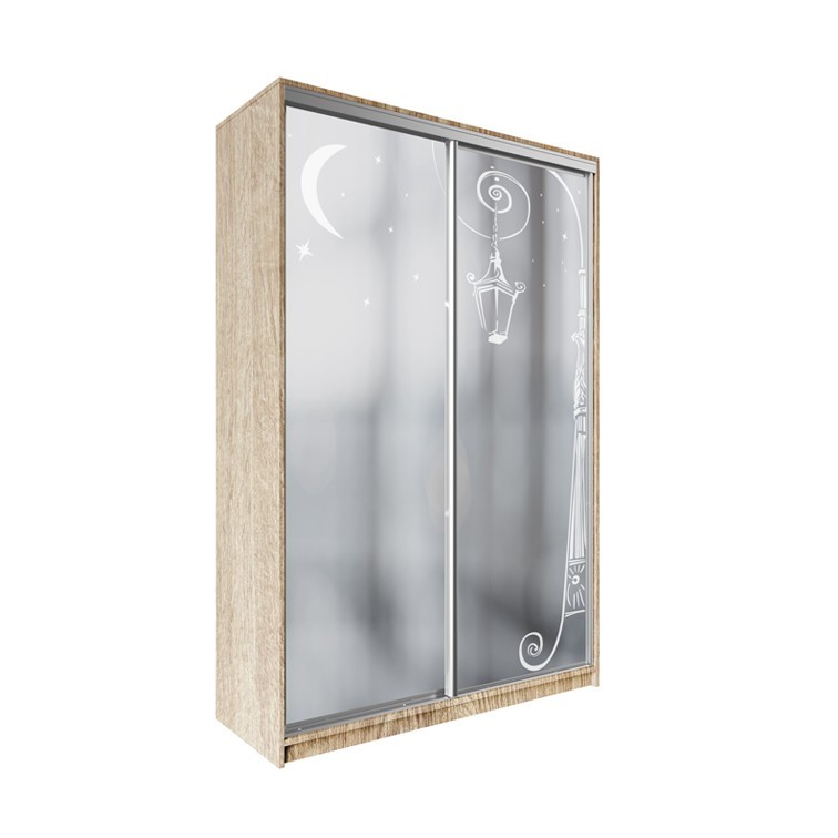 

Шкаф-купе ДЕКОР SM02 Р0519 Зеркало 240 x 200 x 60 см двухдверный Дуб сонома