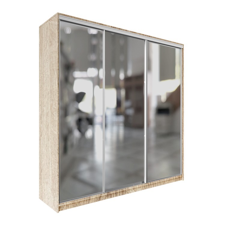 

Шкаф-купе ДЕКОР SM03 Зеркало 240 x 200 x 60 см трехдверный Дуб сонома