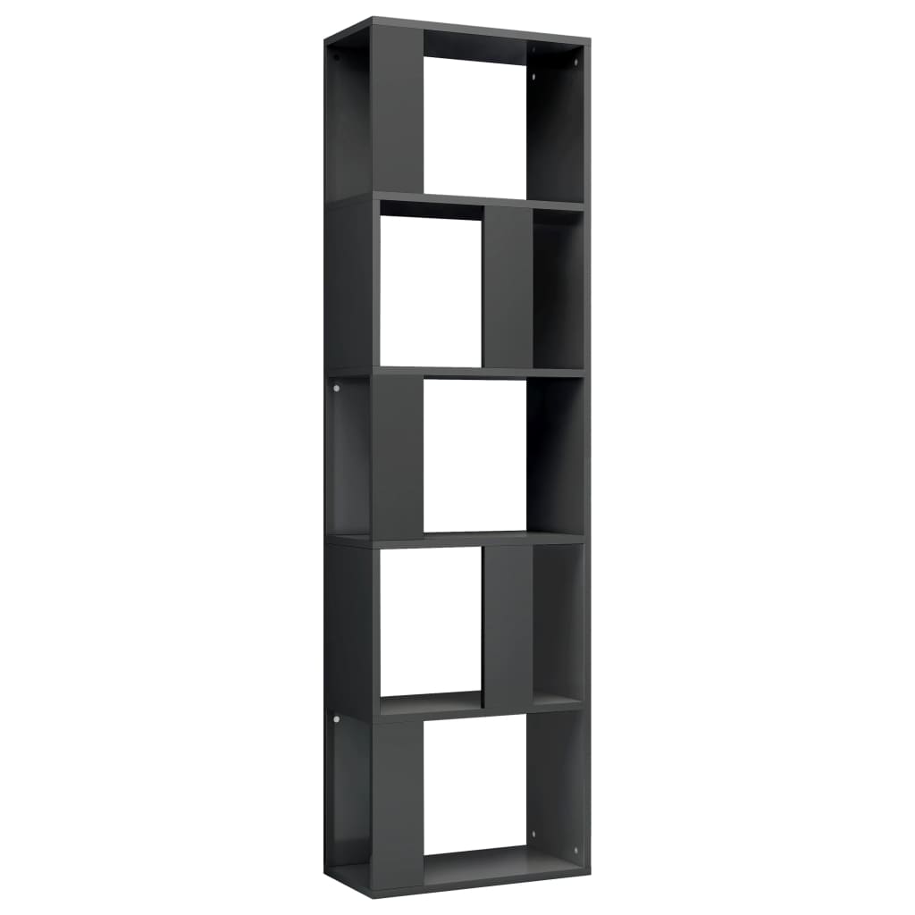 

Стелаж Shumee глянцевий 45x24x159 см Сірий 800116