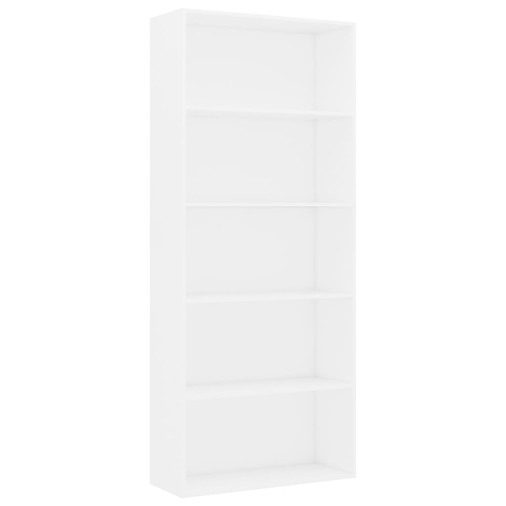

Книжкова шафа Shumee 80x30x189 см ДСП біла 801026