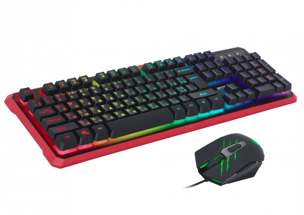 

Комплект проводной ERGO MK-580 Black/Red
