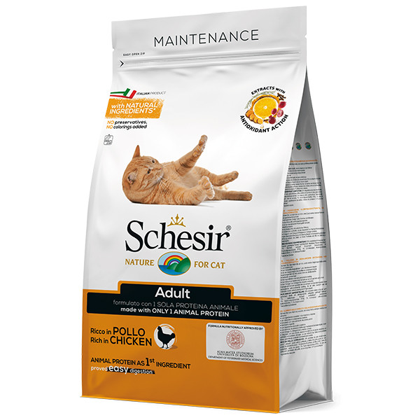 

Сухой корм для кошек Шезир Schesir Cat Adult Chicken с курицей 1,5 кг