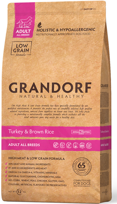 

Сухой корм для собак Grandorf Turkey Brown Rice Adult Breeds индейка с рисом 3 кг (5404009517371)