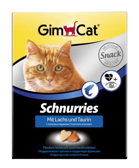 

Витаминизированное лакомство для кошек с лососем и таурином GimCat Schnurries 650 шт.