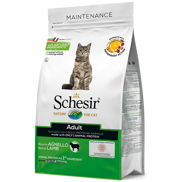 

Сухой корм для кошек Шезир Schesir Cat Adult Lamb с ягненком 1,5 кг