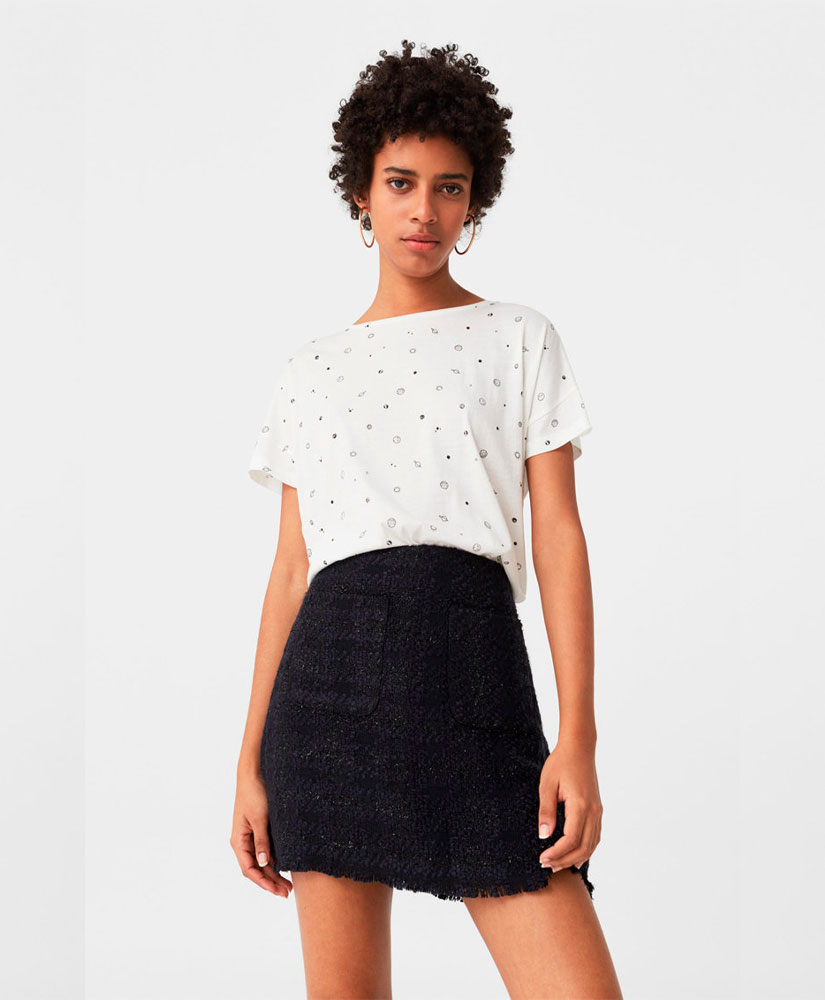 

Футболка MANGO MNG83070010 L Білий