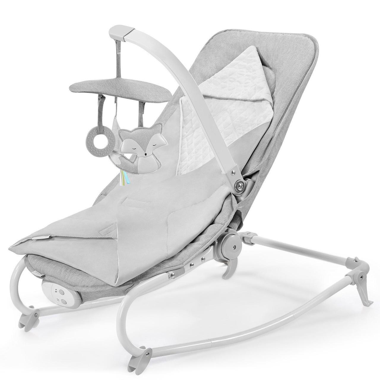 

Шезлонг-качалка Kinderkraft Felio 2020 Stone Grey