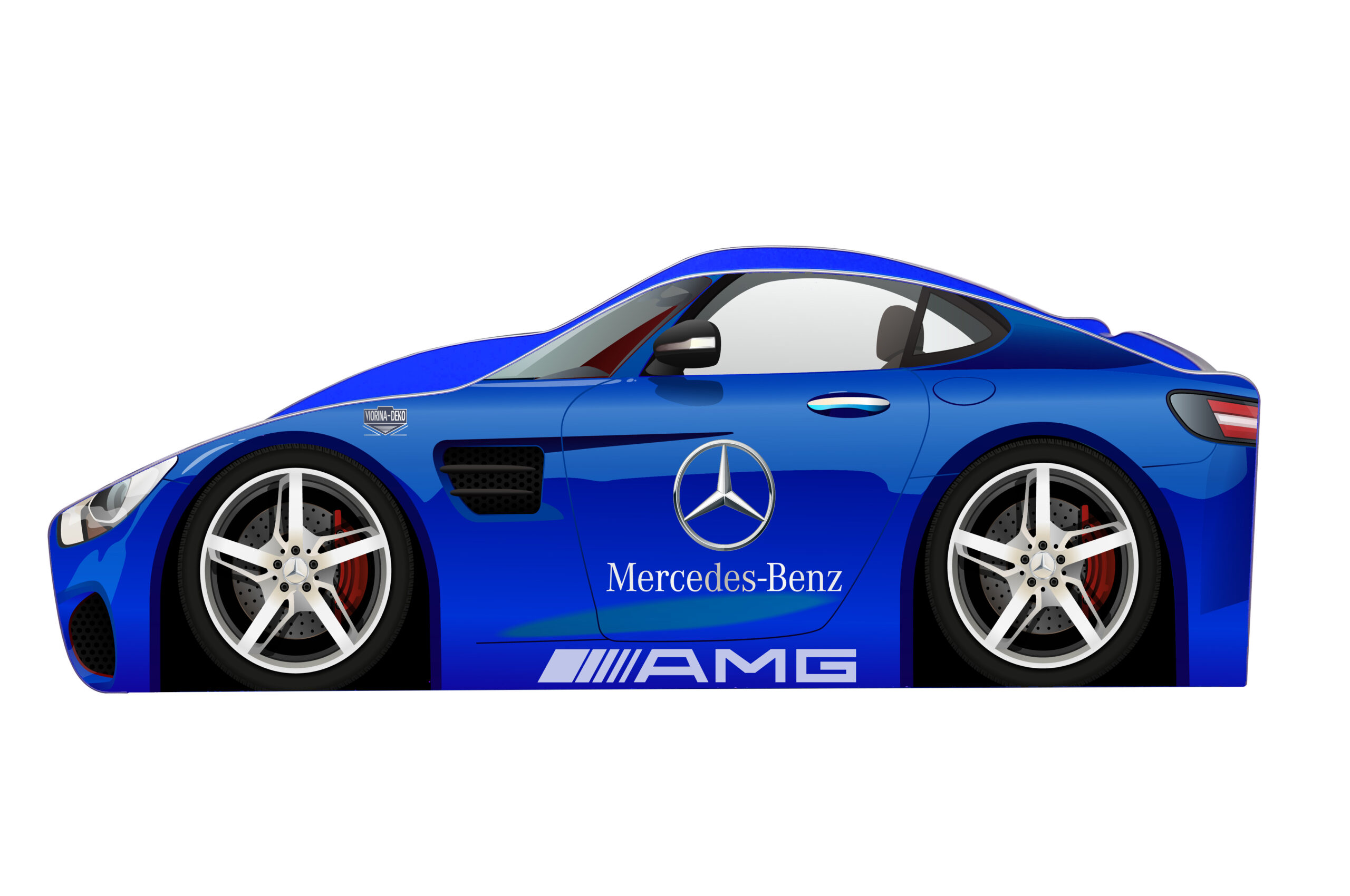 

Кровать машина Viorina Deko серии Бренд Мерседес AMG 140х70 синий