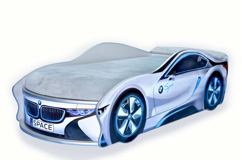 

Кровать машина Mebelkon БМВ Спейс 180х80 Серый