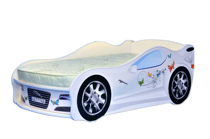 

Кровать машина Mebelkon Ягуар М1 с подъемным механизмом 170х80 Белый