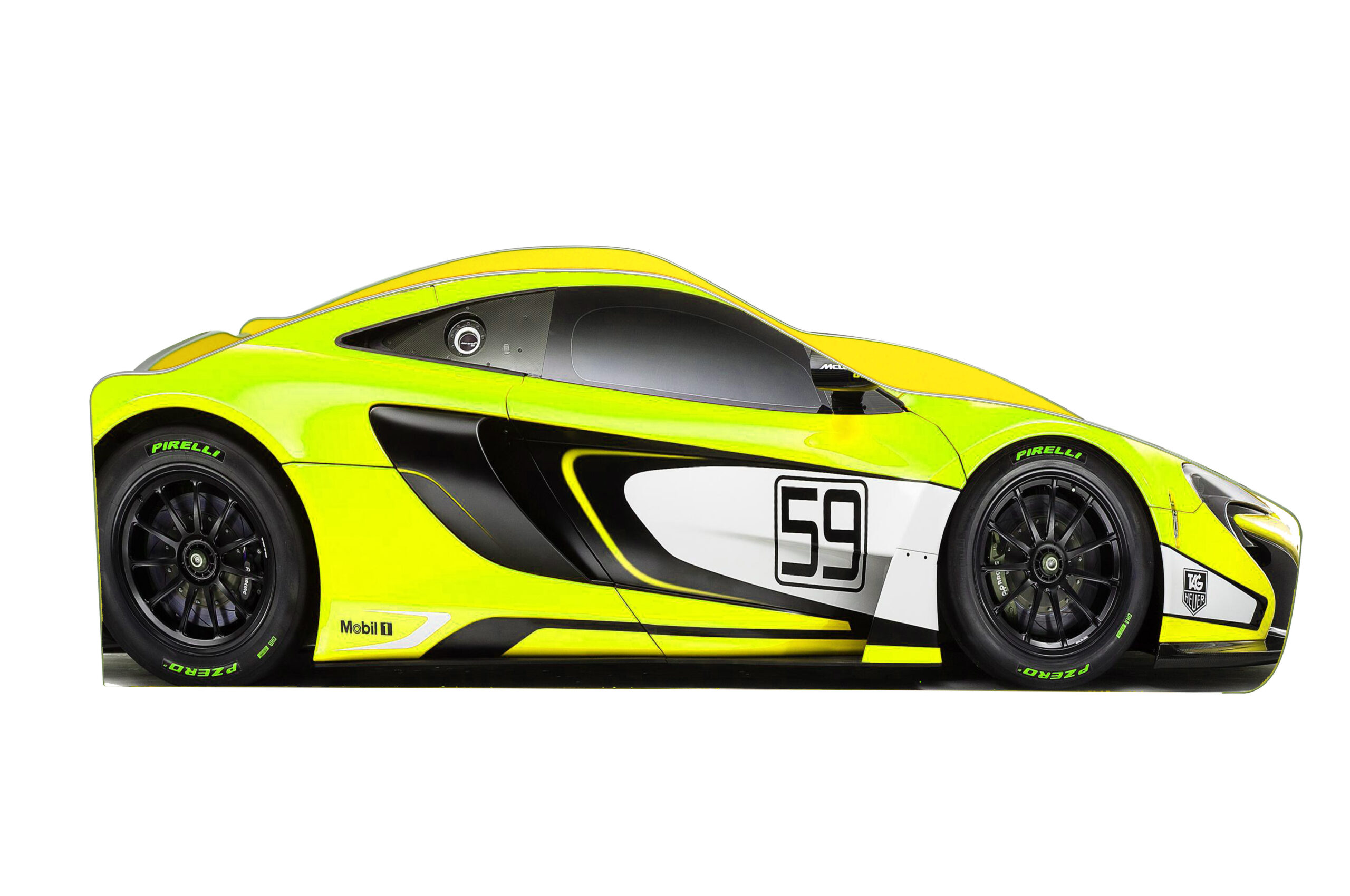 

Кровать машина Viorina Deko серии Бренд Макларен с выездным ящиком 140х70 Желтый