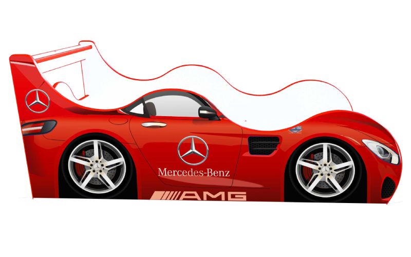 

Кровать машина Viorina Deko Мерседес AMG Драйв с подъемным механизмом 155х70 красный