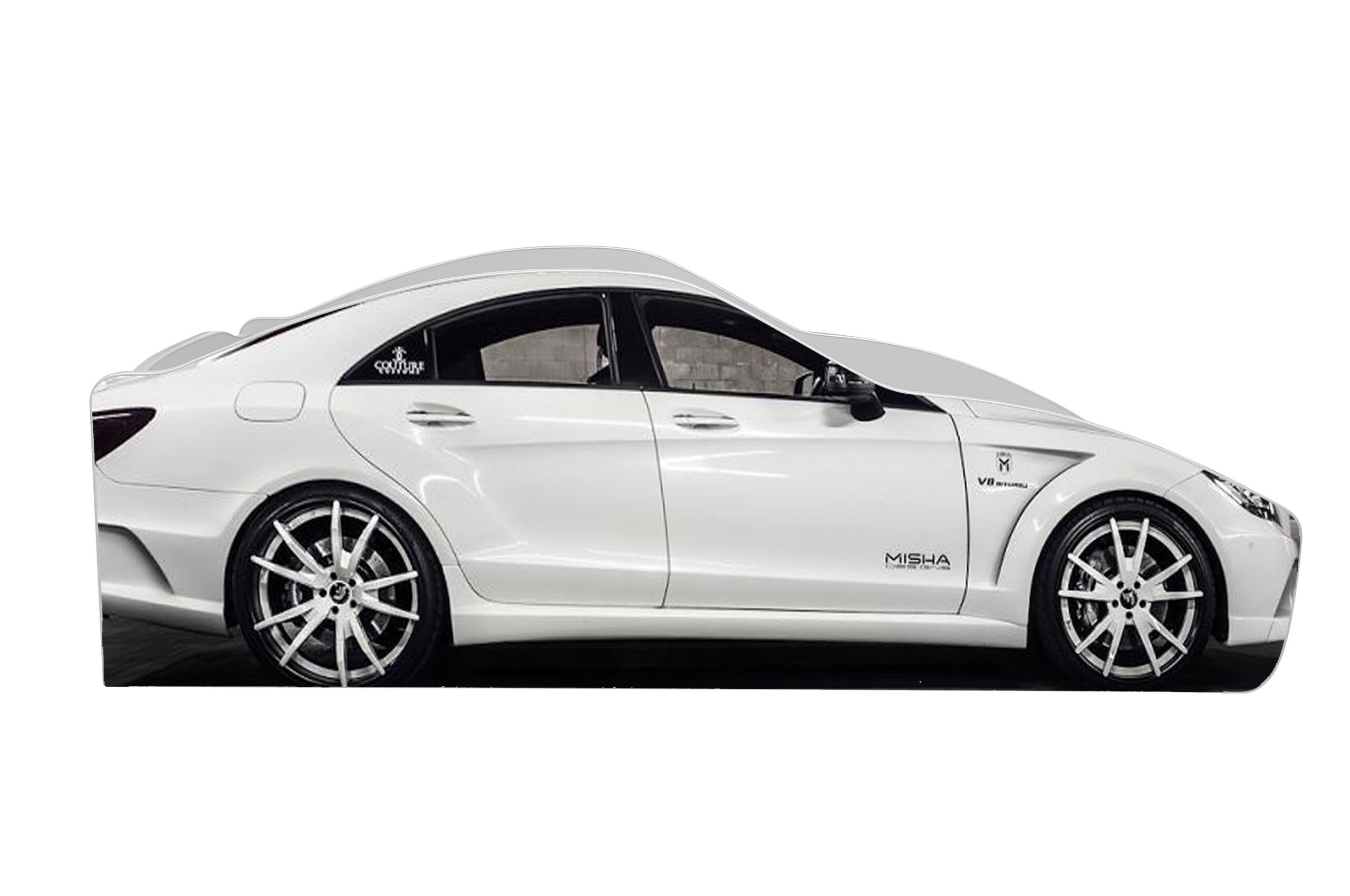 

Кровать машина Viorina Deko серии Бренд Мерседес с подъемным механизмом 140х70 Белый