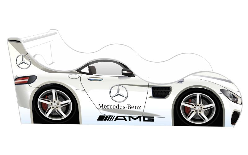 

Кровать машина Viorina Deko Мерседес AMG Драйв с выездным ящиком 155х70 Белый