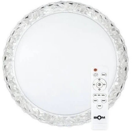 

Светильник светодиодный накладой Biom SMART SML-R09-80 3000-6000K 80W 3000K-6000K ИК пульт д | у (508*85)